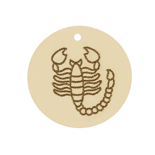 [HT289] MI HISTORIA - ABALORIO ORO 18KL HOROSCOPO ESCORPIO