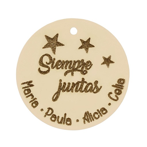 [HT316] MI HISTORIA - ABALORIO ORO 18KL AMIGAS