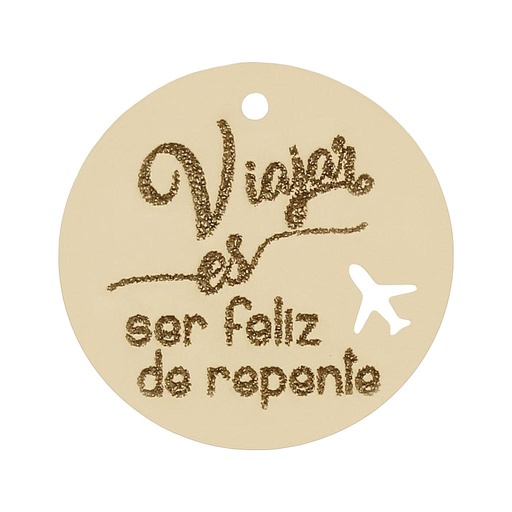 [HT320] MI HISTORIA - ABALORIO ORO 18KL VIAJAR