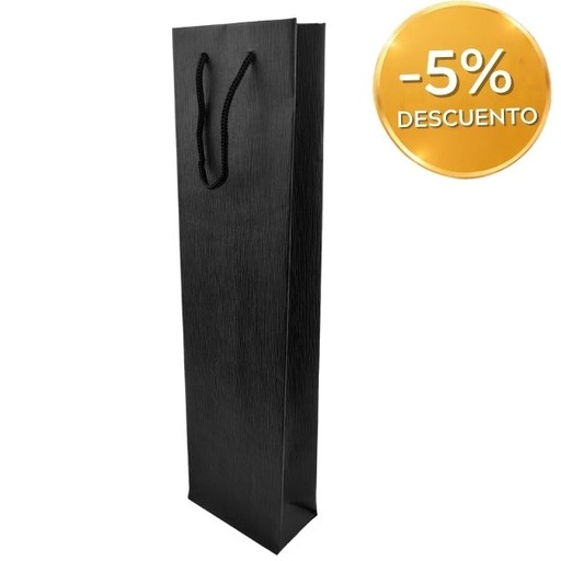 BOLSA PAPEL NEGRA PULSERA 80X45X300 - 50 UNID