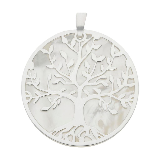 COLGANTE PLATA 925MM ARBOL DE LA VIDA NACAR - 30MM