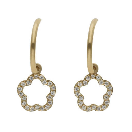 [P1441] AROS ORO 18KL FLOR CIRCONITA - 5.50MM