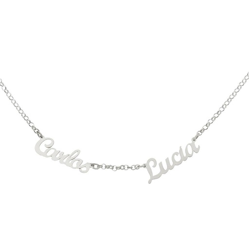 [AG2083] GARGANTILLA PLATA 925MM 2 NOMBRES