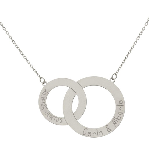 [G1092] GARGANTILLA ORO BLANCO 18KL 2 AROS