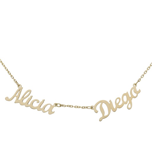 GARGANTILLA ORO 18KL - 2 NOMBRES