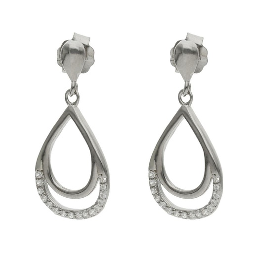 PENDIENTES PLATA 925MM CIRCONITAS - 12x24MM