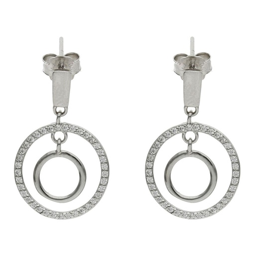 [AG1654] PENDIENTES PLATA 925MM CIRCONITAS - 15x24MM