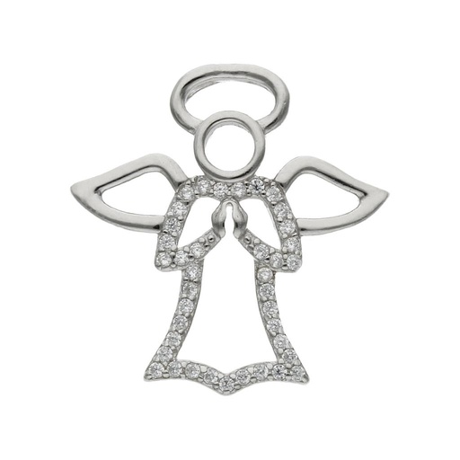 [AG670] COLGANTE PLATA 925MM ANGEL CIRCONITAS - 21x22MM