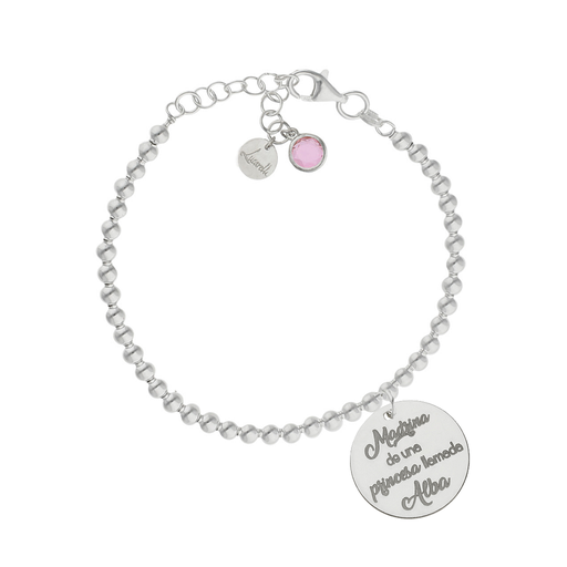 [AG3209] PULSERA MI HISTORIA PLATA 925MM BOLAS MADRINA