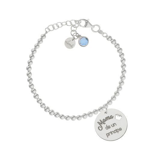 [AG3211] PULSERA MI HISTORIA PLATA 925MM BOLAS PRINCIPE