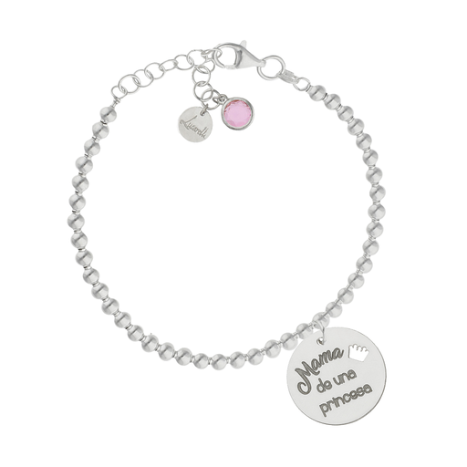 [AG3212] PULSERA MI HISTORIA PLATA 925MM BOLAS PRINCESA