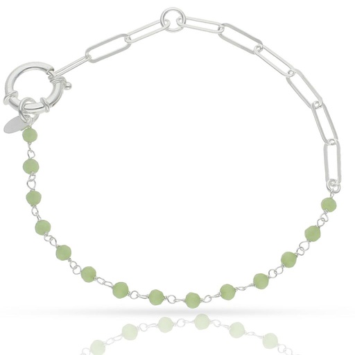 [AG311] PULSERA PLATA 925MM PIEDRAS VERDES