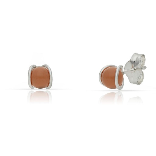 [AG1697] PENDIENTES PLATA 925MM PERLA SALMON - 4.50MM