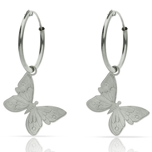 [AG1739] AROS PLATA 925MM MARIPOSA - 12MM