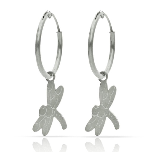 [AG1740] AROS PLATA 925MM LIBELULA - 12MM