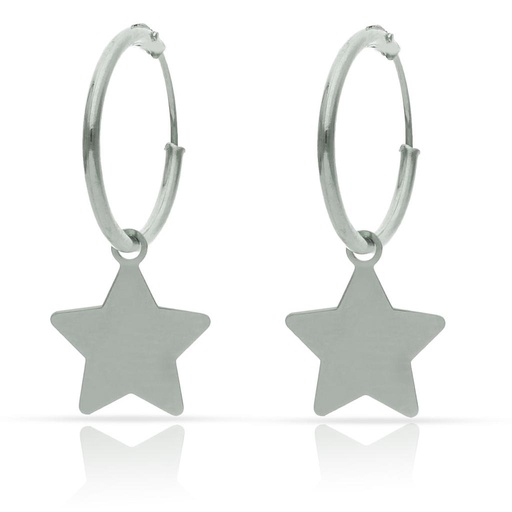 [AG1735] AROS PLATA 925MM ESTRELLA - 12MM