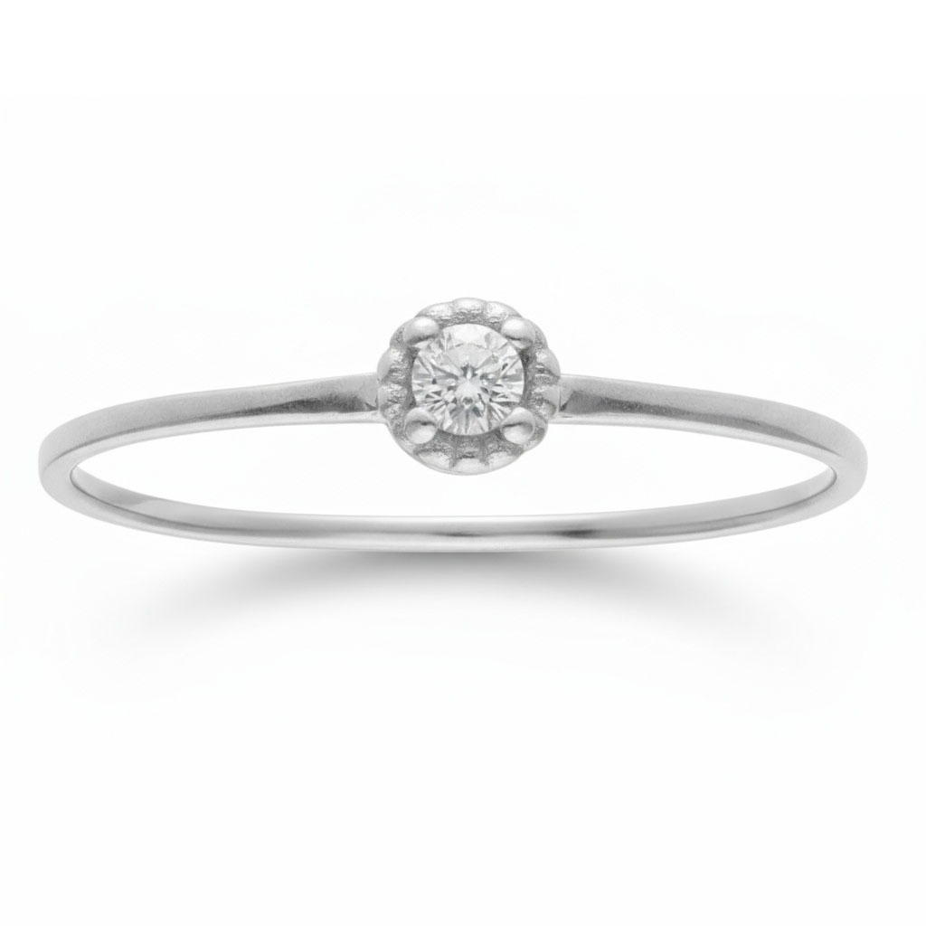 SORTIJA ORO BLANCO 18KL DIAMANTE