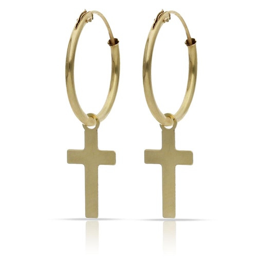 [P1548] AROS ORO 18KL CRUZ