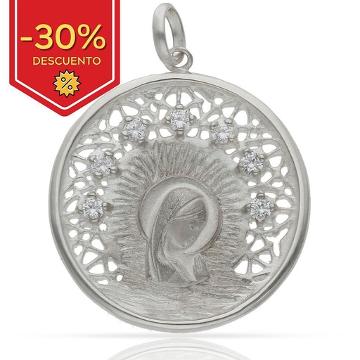 [AG4023] MEDALLA PLATA 925MM VIRGEN NIÑA - 30MM