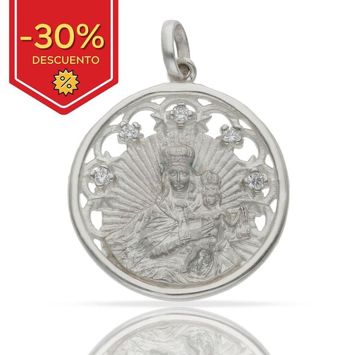 [AG4021] MEDALLA PLATA 925MM V. DEL CARMEN - 25MM
