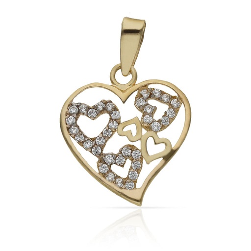 [GL65] COLGANTE ORO 18KL CORAZONES