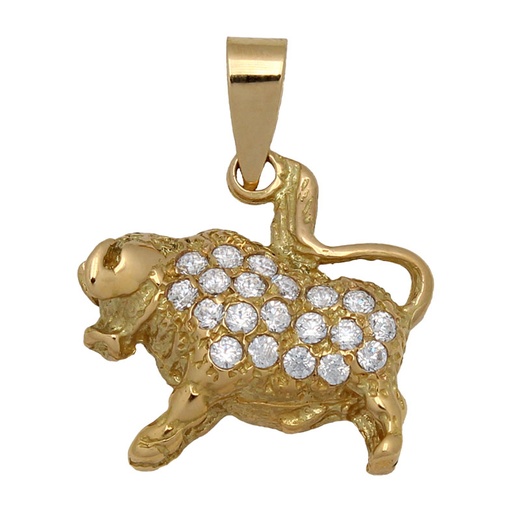 [GL36] COLGANTE ORO 18KL HOROSCOPO TAURO