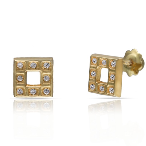 [P88A] PENDIENTES ORO 18KL CUADRADOS