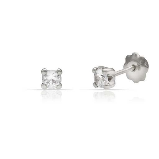 [P35A] PENDIENTES ORO BLANCO 18KL