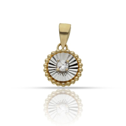 [G1120] COLGANTE ORO 18KL CIRCONITAS - 9MM