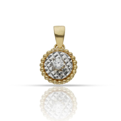 [G1121] COLGANTE ORO 18KL CIRCONITAS - 9MM