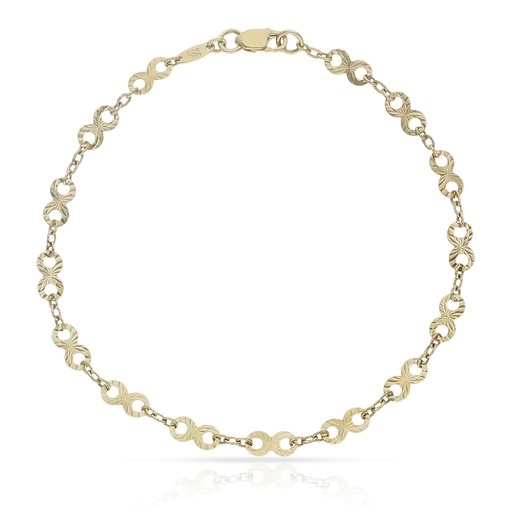 PULSERA ORO 18KL INFINITOS TALLADOS - 4MM