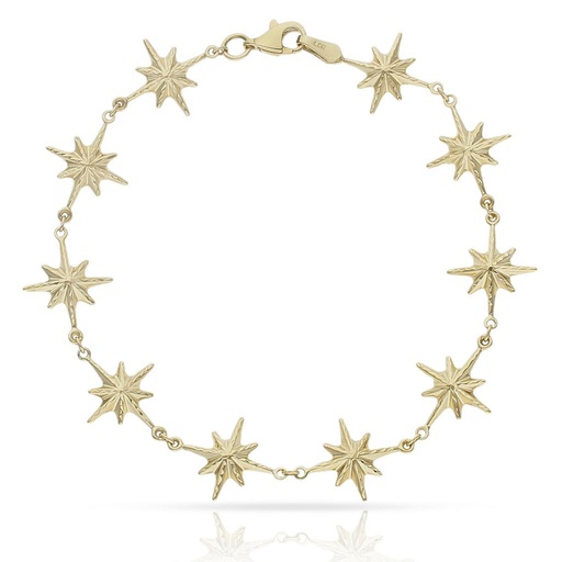 [PU1410] PULSERA ORO 18KL ROSA DE LOS VIENTOS - 12MM