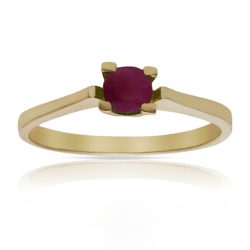 SORTIJA ORO 18KL RUBI FINO