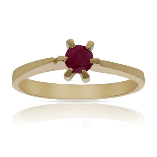 SORTIJA ORO 18KL RUBI FINO