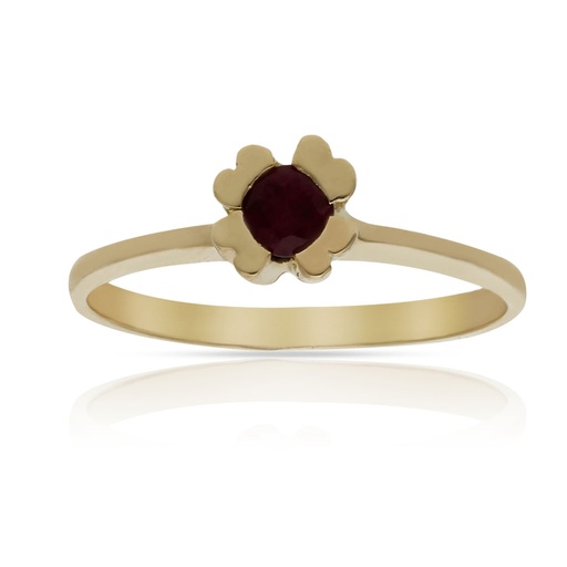 SORTIJA ORO 18KL RUBI FINO