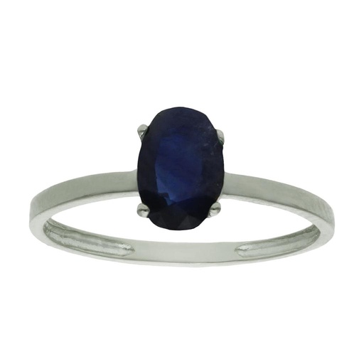 SORTIJA ORO BLANCO 18KL ZAFIRO FINO