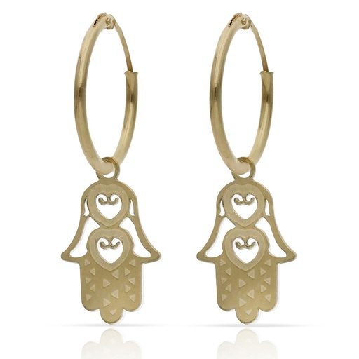 [P1545] AROS ORO 18KL MANO DE FATIMA