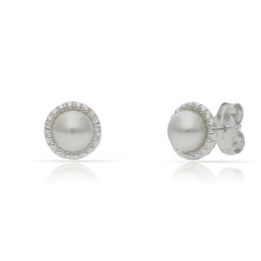[AG1691] PENDIENTES PLATA 925MM PERLAS - 7MM
