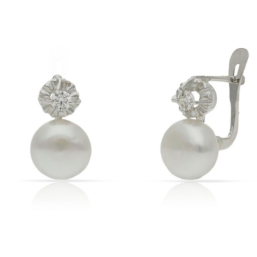 [AG1660] PENDIENTES PLATA 925MM PERLAS