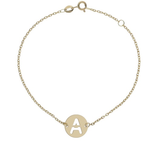 PULSERA ORO 18KL LETRA - 12MM