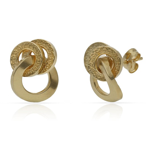 [P1546] PENDIENTES ORO 18KL TALLADOS