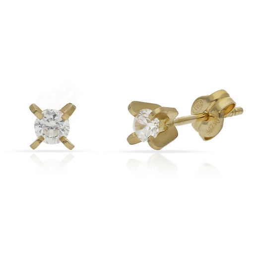 PENDIENTES ORO 18KL - 4MM