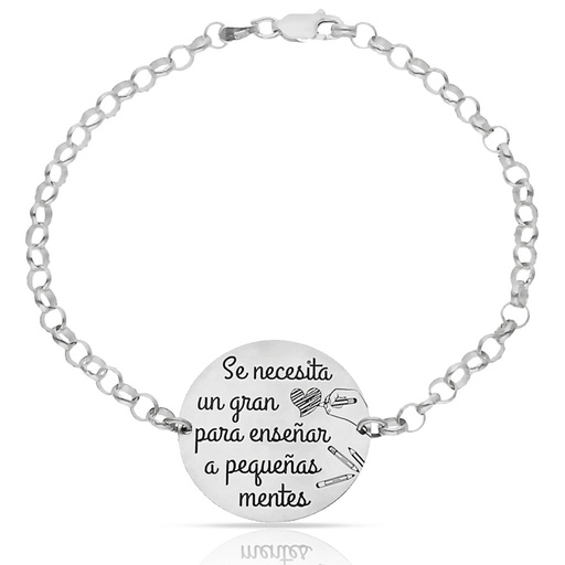 [AG334] PULSERA PLATA 925MM SE NECESITA UN GRAN CORAZON - 25MM