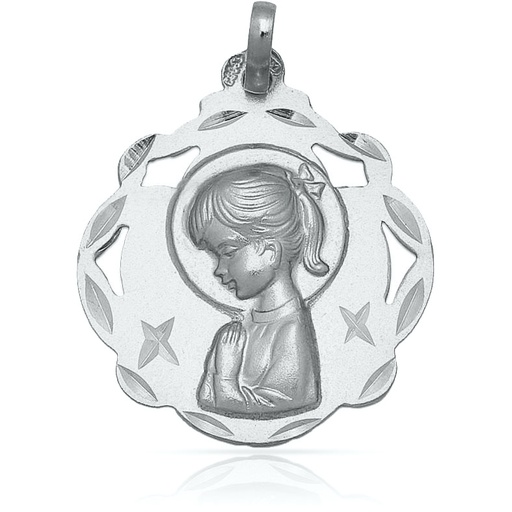 [AG4081] MEDALLA PLATA 925MM VIRGEN NIÑA - 20x23MM