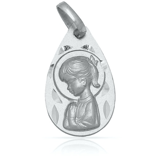 [AG4075] MEDALLA PLATA 925MM VIRGEN NIÑA - 13x22MM