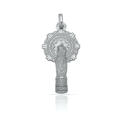 [AG4064] MEDALLA PLATA 925MM V. DEL PILAR - 12x23MM
