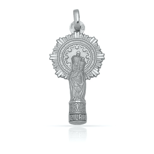 [AG4063] MEDALLA PLATA 925MM V. DEL PILAR - 15x29MM