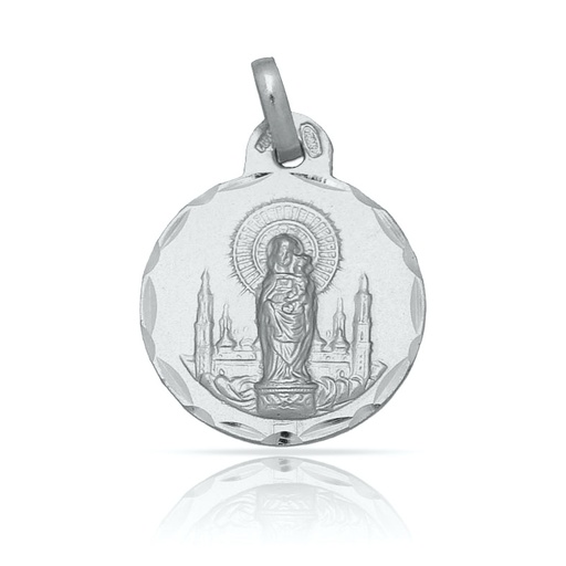 [AG4054] MEDALLA PLATA 925MM V. DEL PILAR - 17MM
