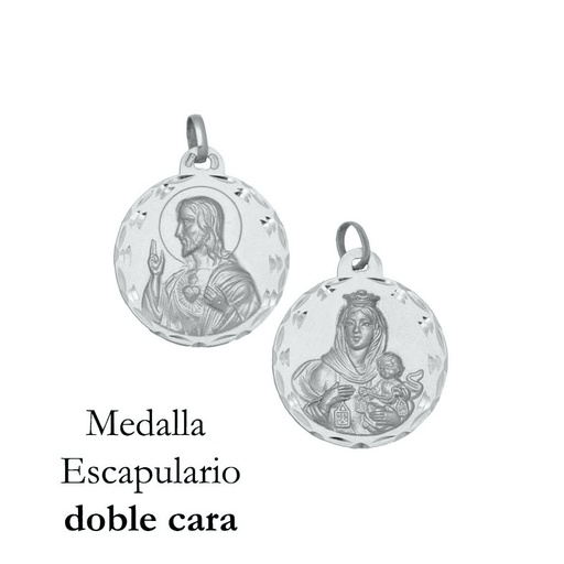 [AG4049] MEDALLA PLATA 925MM ESCAPULARIO - 14MM