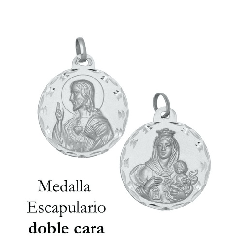 [AG4048] MEDALLA PLATA 925MM ESCAPULARIO - 15MM